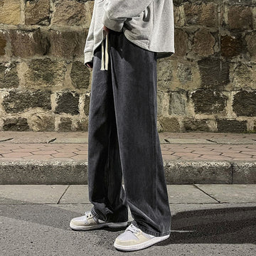 Aidase  Men's Jeans Pants Casual Vintage Baggy Clothing Straight Leg Trousers Korean Fashion Man Streetwear Pop Harajuku Oversize Pants aidase-shop